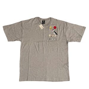 Vintage 1997 Warner Bros. Looney Tunes Dog Pound Embroidered Pocket T-Shirt Med